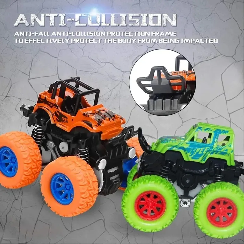 Toys Car Monster Truck Four-Wheel Drive Vehicle Stunt Dump Car Inertia Car Toy Dinosaur Pull Back Children Toy Boy Girl Gift