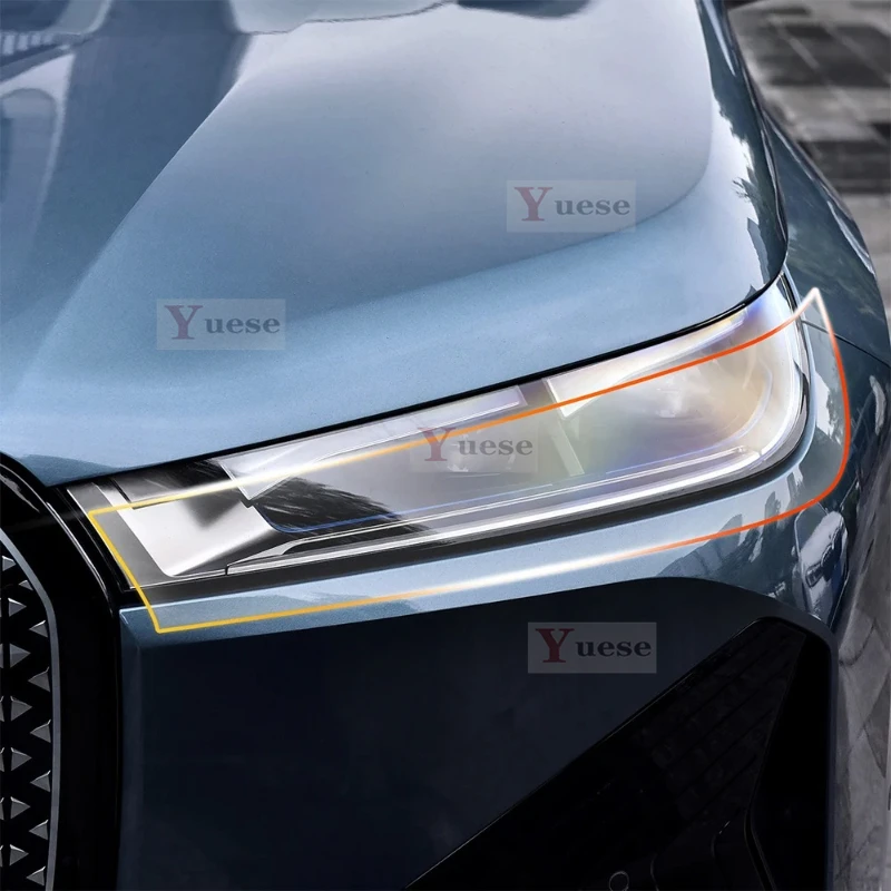 

Для BMW IX50 IX40 M60 Xdrive i20 2022 2023 2 шт. защитная пленка для фар автомобиля прозрачная дымчатая черная наклейка из ТПУ