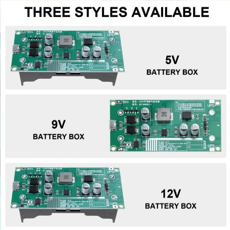  15W 3A 18650 Lithium Battery Charging Module Boosters Fast Charging UPS Power Supply Converters 5V 9V 12V
