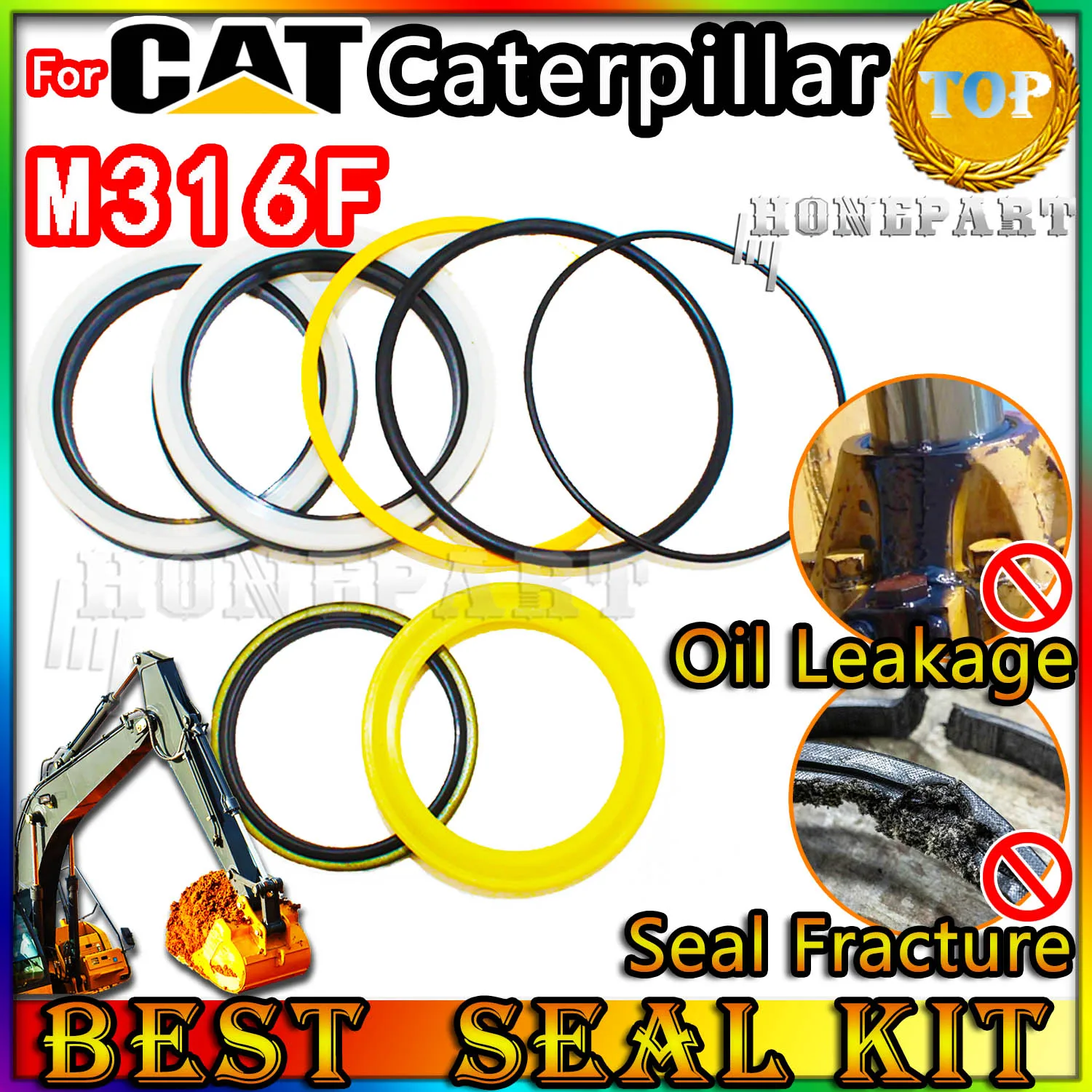 

Для Caterpillar M316F Ремкомплект сальника CAT Рычаг стрелы Ковш Экскаватор Гидравлический цилиндр Шестерня Центральная прокладка Нитрил NBR