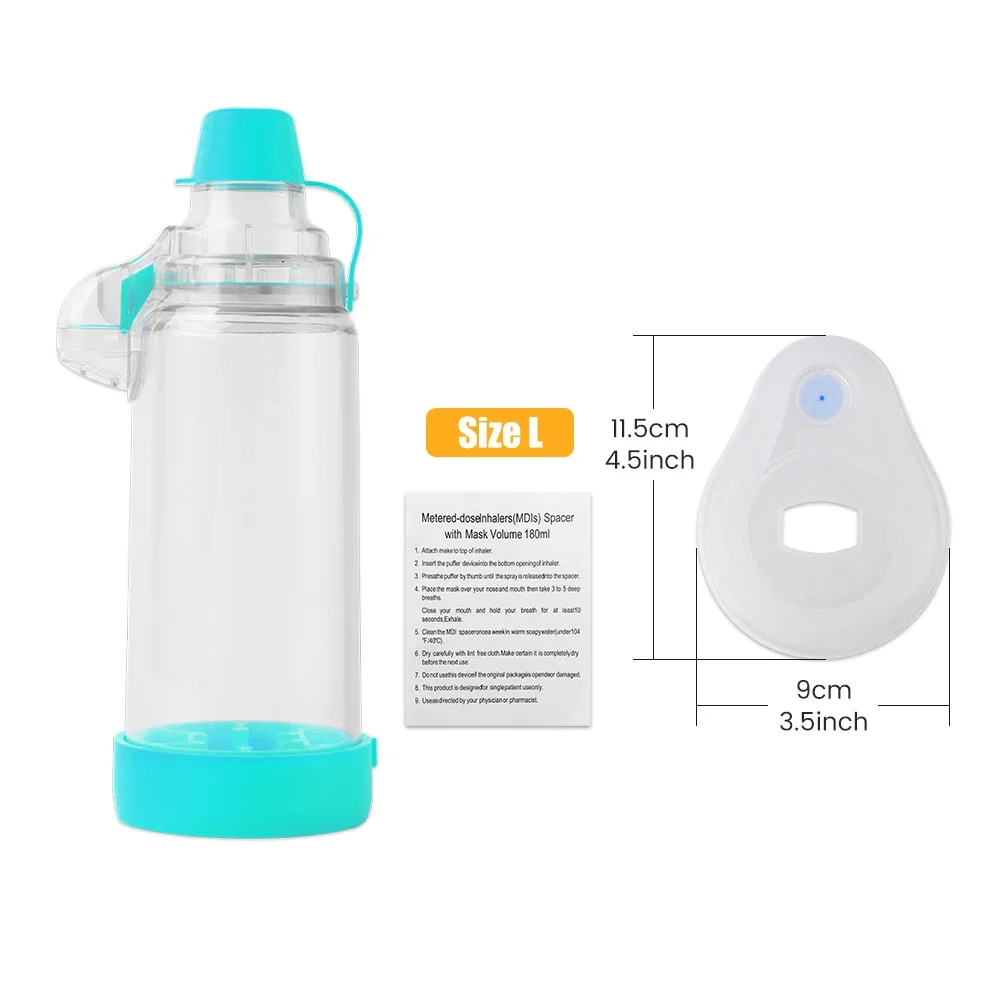 Vernevelaar Cup Inhalator Fles Astma Inhaleren Kamer Automizer Spacer Mist Opslag Compressor Tank Verstuiver Masker Kinderen Volwassen
