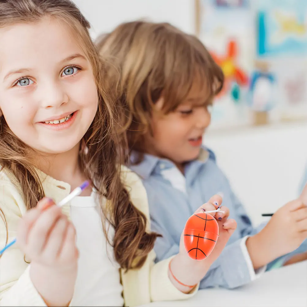 

12Pcs Basketball Easter Eggs Plastic Fillable Sports Ball Easter Party Supply Candy Boxes Reusable Gift Decorations