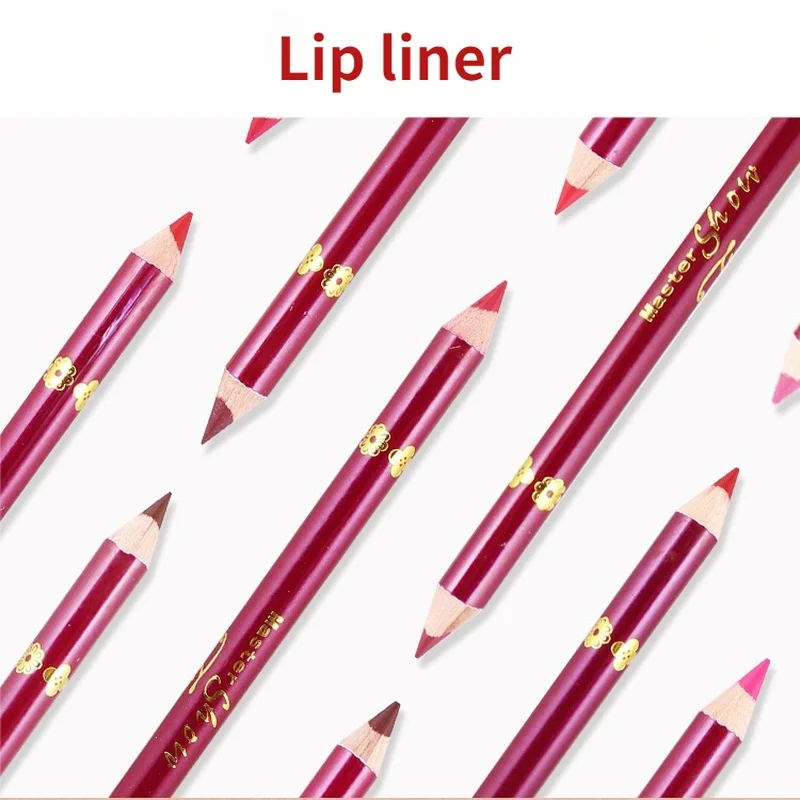 2 Pcs Cosmetic Lipliner Professional Waterproof Long Lasting Lady Charming Lip Liner Pencil Contour Makeup Lipstick Tool