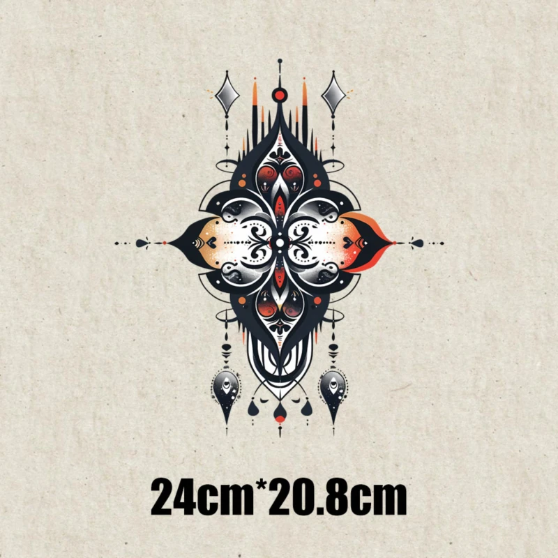 24cm Personalized Retro Pattern Clothing Heat Transfer Printing Stickers Swallow Bird DTF Ironing Printing Stickers Washable