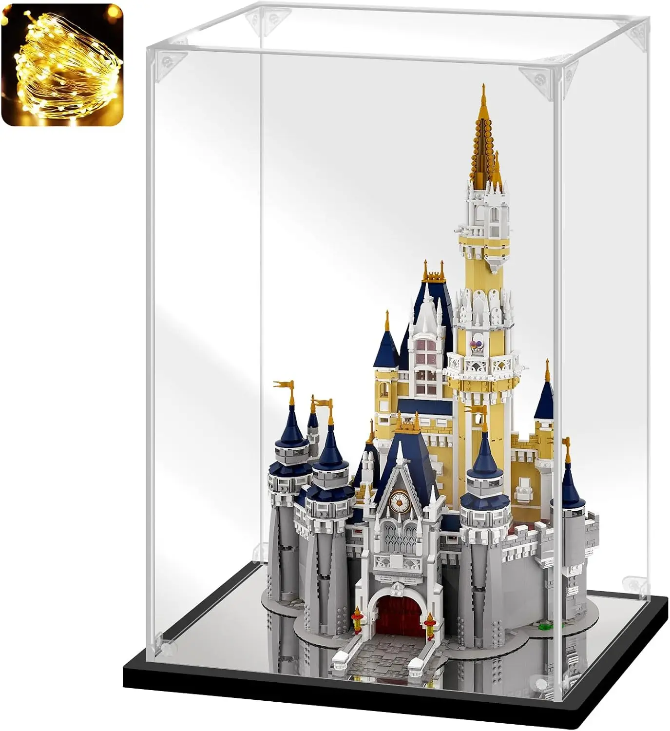 Acrylic Display Case for Collectibles Assemble Acrylic Display Box for Lego 71040 Castle Model Toys Clear Acrylic Case