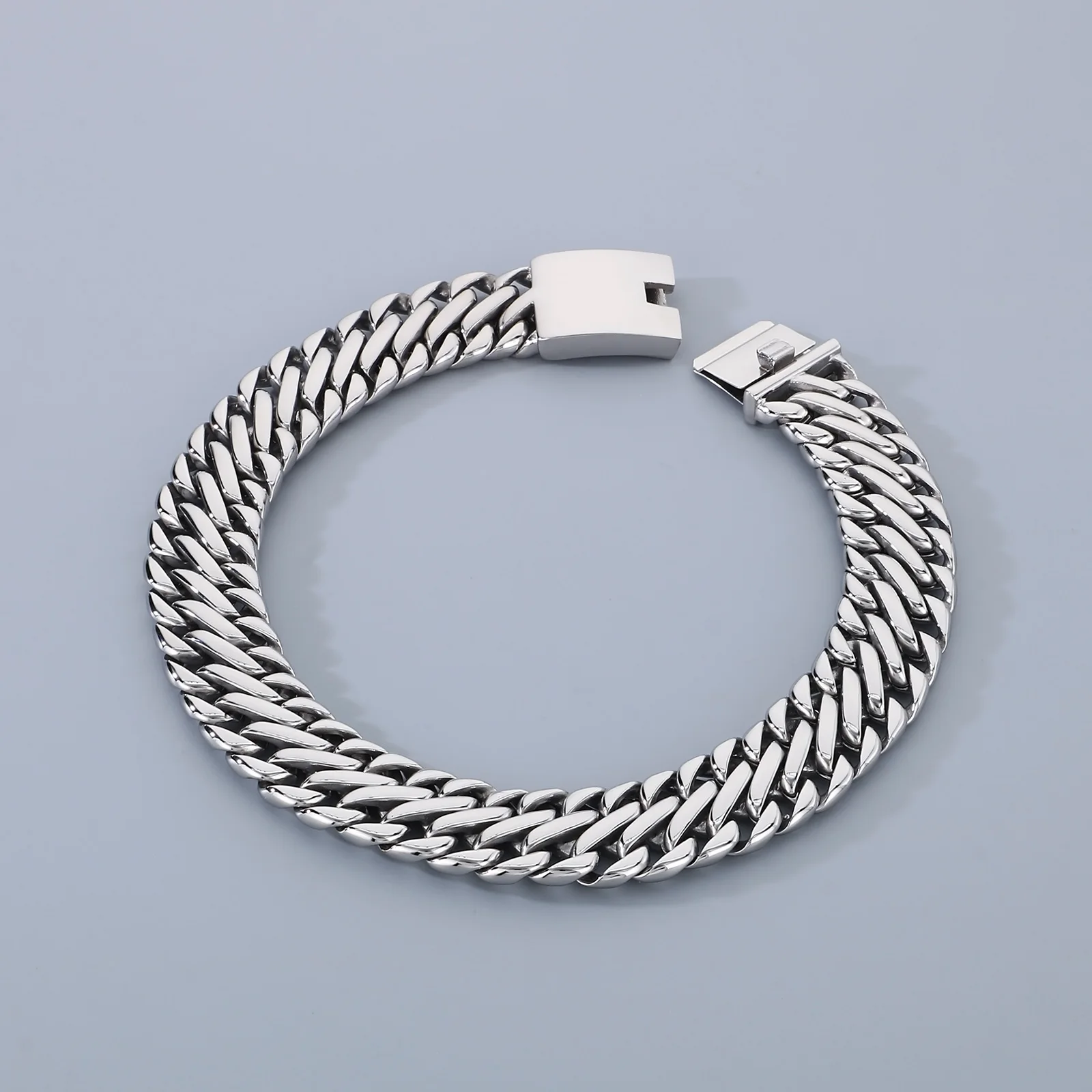 Personalized Stainless Steel Link Chain Bracelet Large Necklace For Women Men High Quality Golden Choker Charm Collar Jewelry