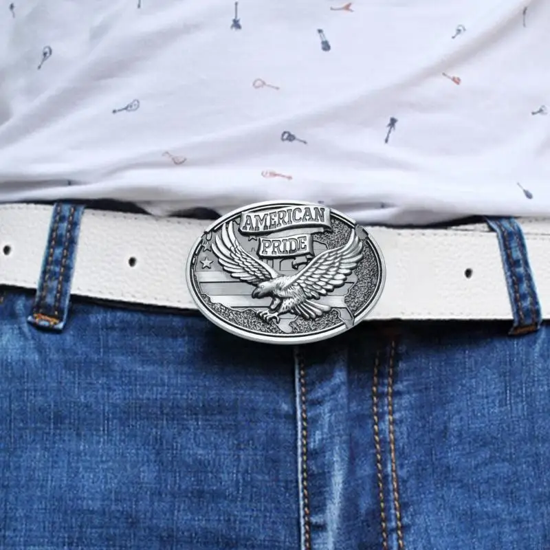 

U4LE Cowboy Belt Breck Buckles для мужчин Женщины выгравированы прохладные орла (бронзовые) пряжка для замены орла орла