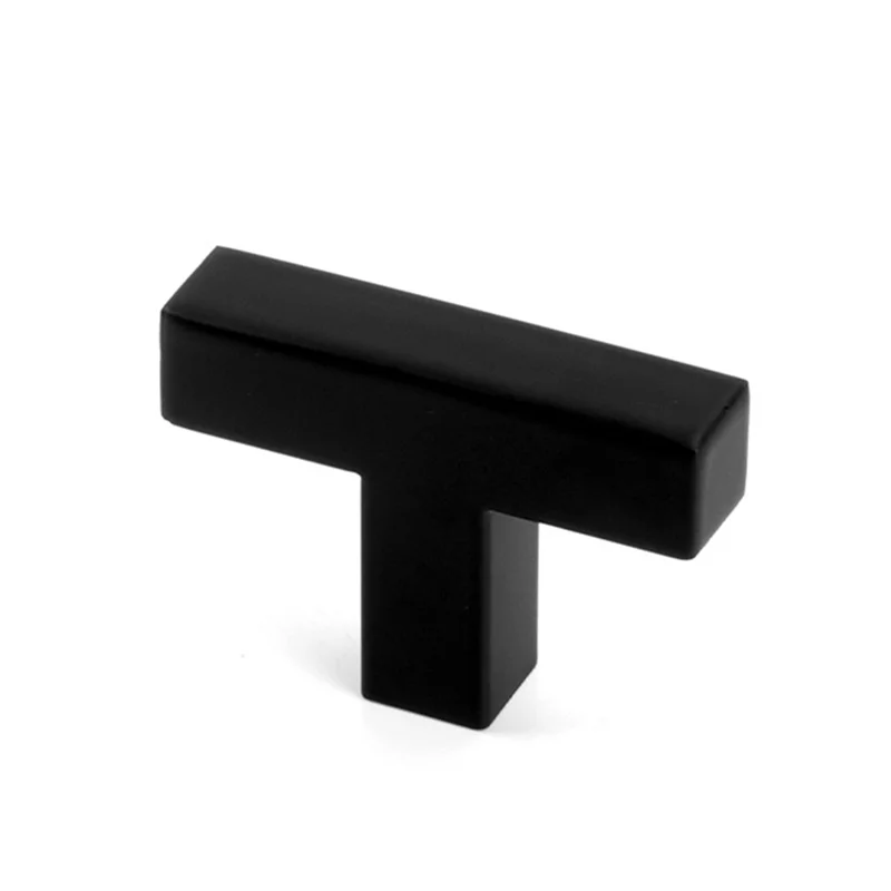 

RALCA-черная ручка шкафа, Т-образная тяга с одним отверстием, подходит для кухонь, ящиков и шкафов.