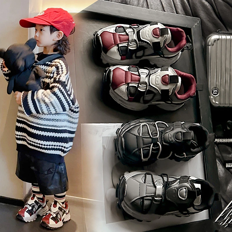 

Boys and Girls Casual Shoes Autumn Children's Shoes 2025 Children's Fashion and Convenient Mountaineering Shoes