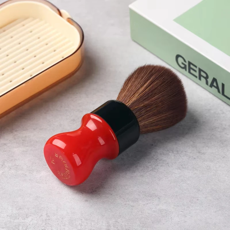 YAQI 24MM 페라리 러프 콤플렉스 블랙 버전 최고 품질의 갈색 합성 머리 남성 면도 브러쉬 쉬운 처리 및 제어