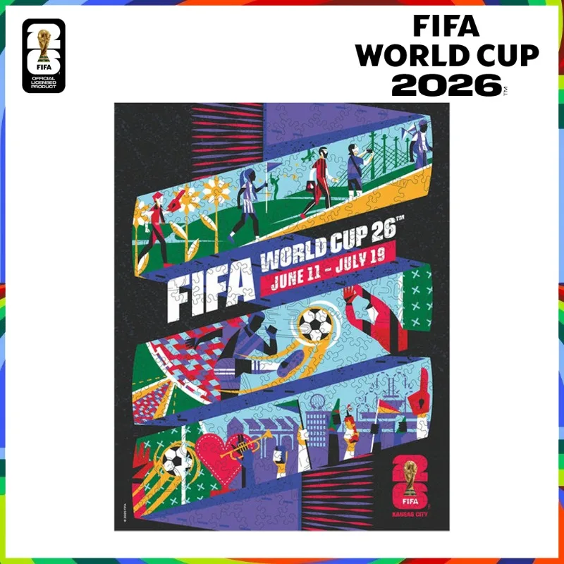 カンザスシティ-ホストシティテーマ-木製ジグソーパズル-fifaワールドカップ-サッカー試合-スポーツグッズ-記念品-サッカーファンへのギフト