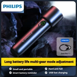 Philips SFL1235 New EDC Portable Flashlight Rechargeable LED Flashlights for Defensa Personal Self Defense Camping Hiking