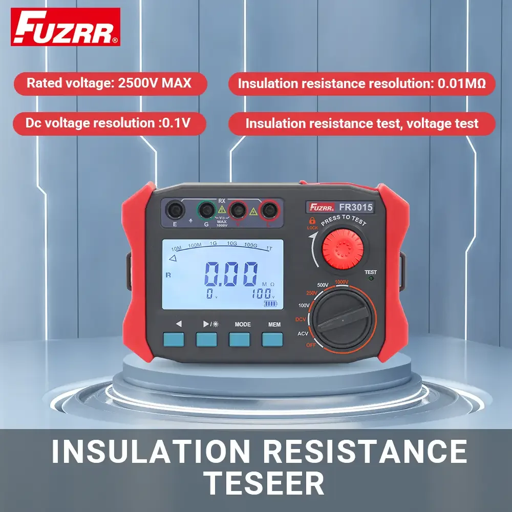 FR3015 FR3015E Megohmmeter Insulation Resistance Meter 2500V Handheld High AC DC Voltage Megameter Polarization Index Tester