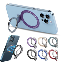 360 Magnetic Phone Holder Stand Magnet Finger Ring Socket For Magsafe Wireless Charging For iPhone 14 15 Pro Cellphone Bracket 