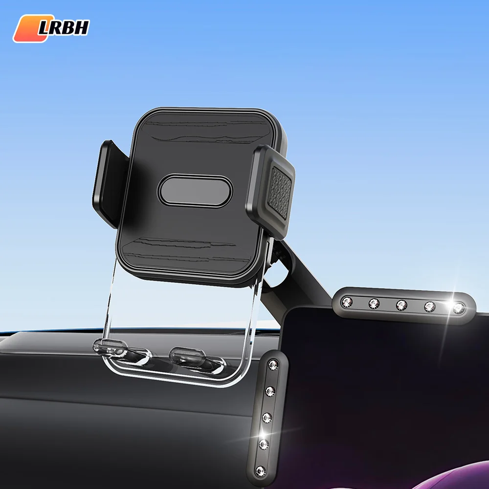 

LRBH Car Phone Mount : Diamond-set technique, 360° rotatable.Made for Tesla Model 3/Y. for Universal phone compatibility .