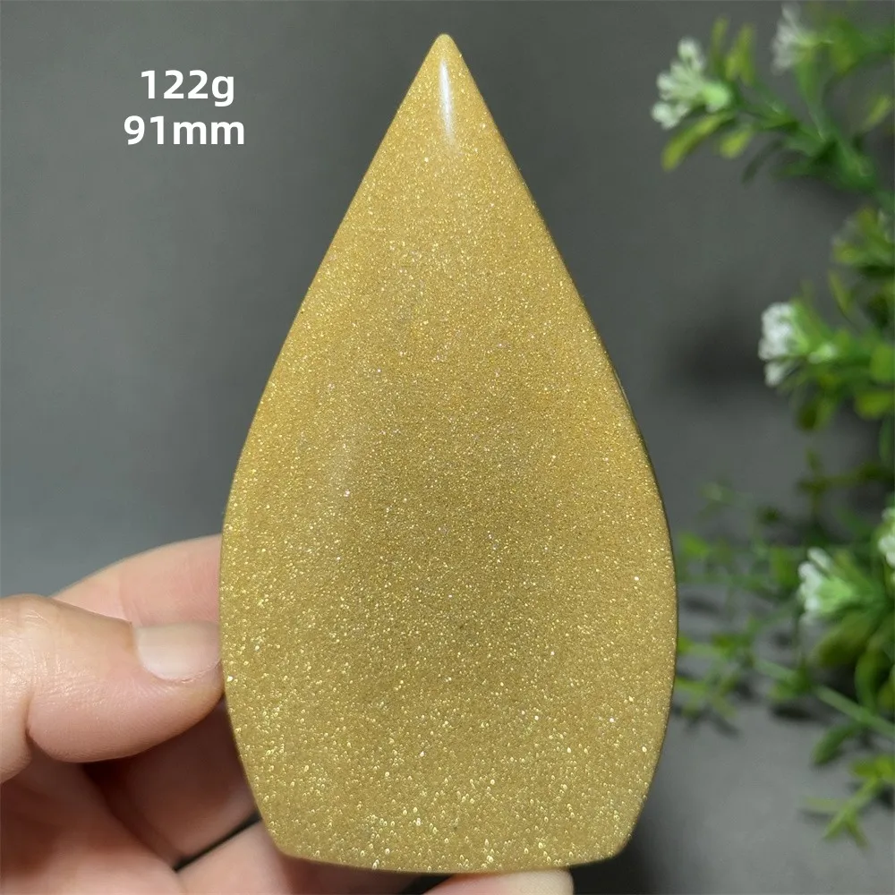 Natural Gold Sand Rock Free Form Torch Flash Mineral Quartz Reiki Therapy Meditation Energy Home Lucky Decoration Holiday Gift