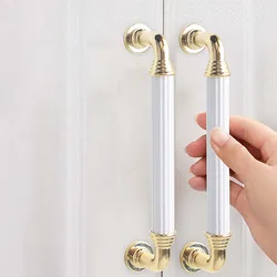 Gold Silver Strip Round Zinc Alloy Pastoral European Style Modern Simple Cabinet Wardrobe Door Handle Kitchen Door Handle Knobs