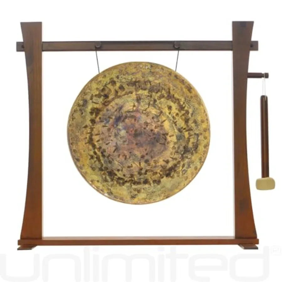 

Home Office Spirit Guide Gong Stand with 16 to 18 Traditional Style Gong, Steel Stand, Black Finish, Includes Mallet
