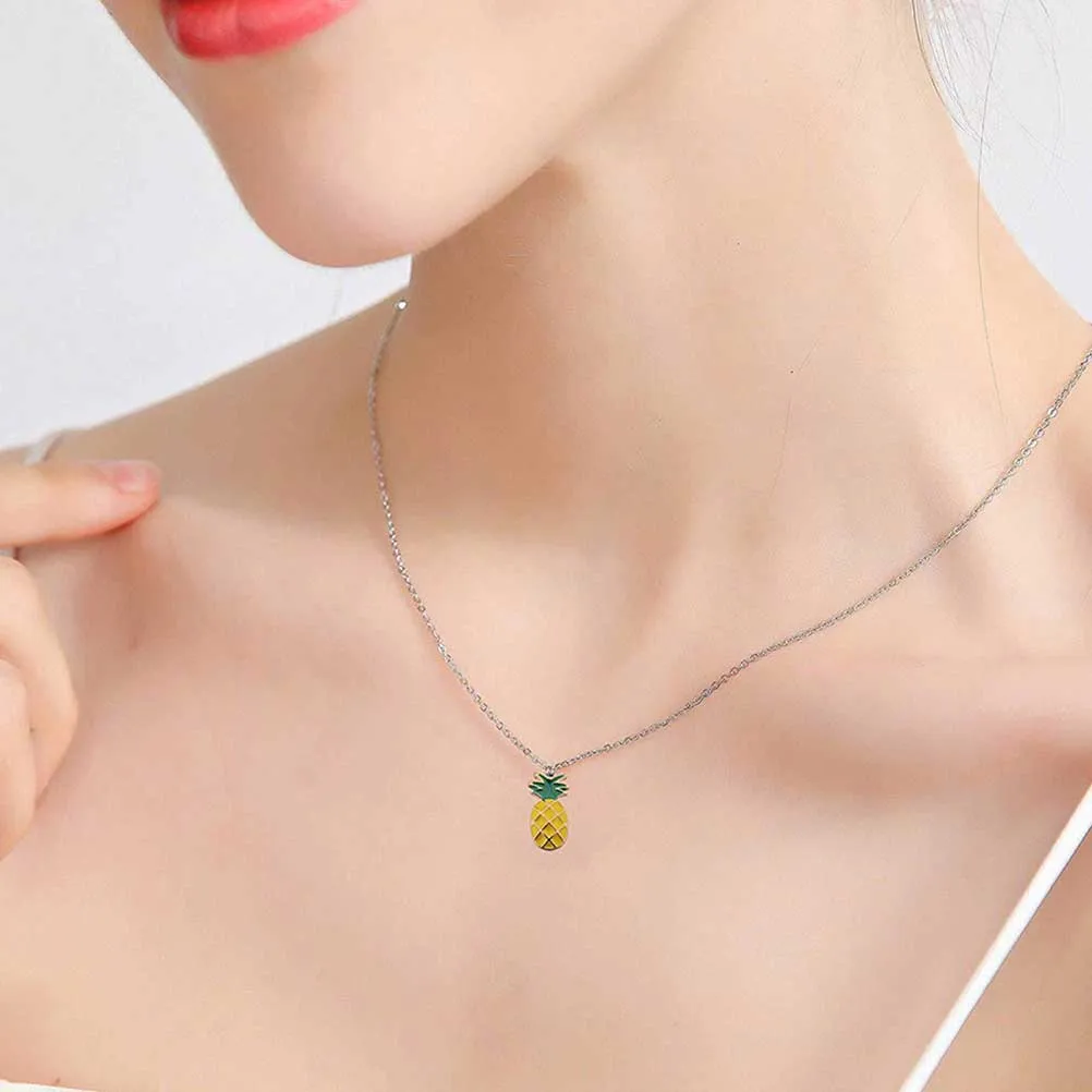 

20Pcs Pineapple Pendant Charm Alloy Summer Fruit DIY Necklace Bracelet Jewelry Making Accessories for Creative Jewelry