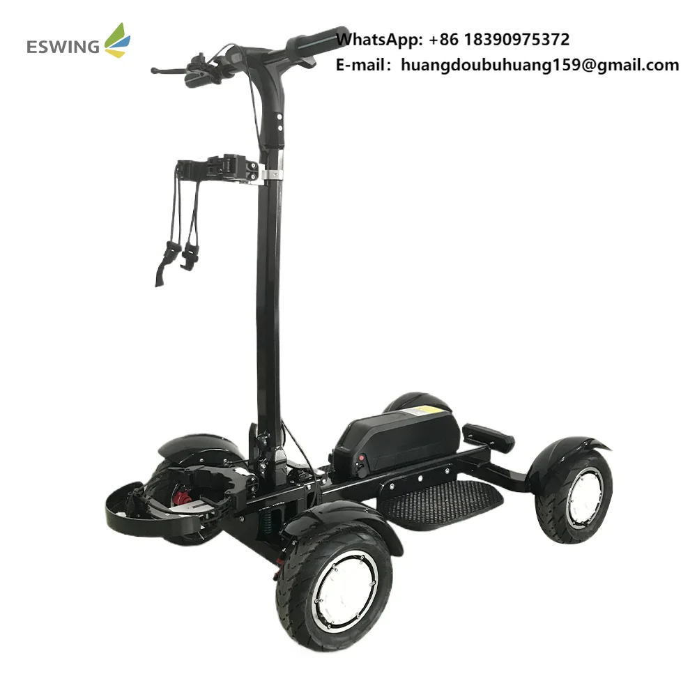 

ESWING 2400W Brushless Dual Motor Electric Golf Scooter Cart with 10 Inch Tire and 48V Battery 4 Wheels Electric Push Cart