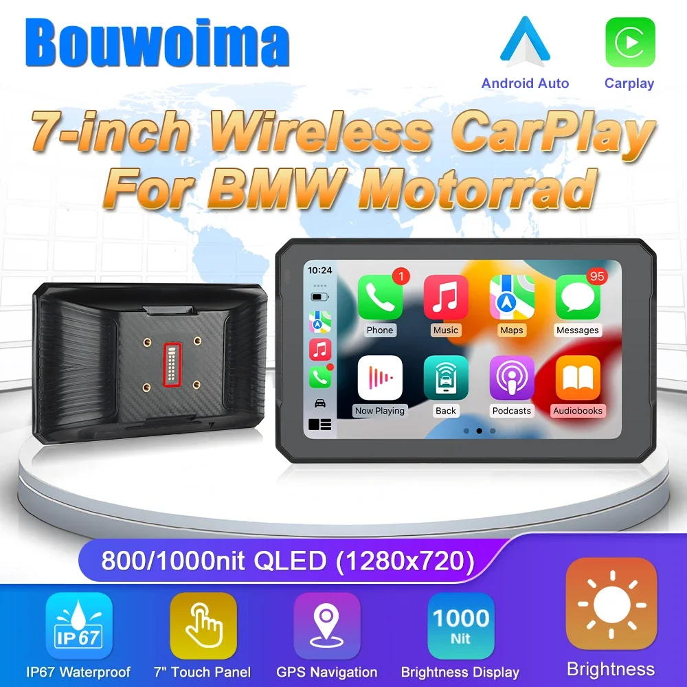 �y�Z�[�����zBMW�I�[�g�o�CR1200GS R1250GS R1300GS�p 7�C���` ���C�����X Android Auto ���C�����X Carplay GPS ���C�����X Bluetooth Ipx7 IPS����