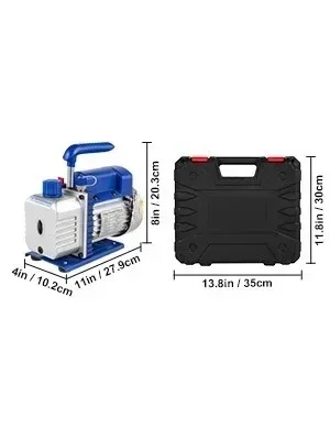 Vakuumpumpe | Sihao Vakuumpumpe mit Manometern für Kältemittel, HVAC, Kühlung, Vakuumverpackung, Klimaanlagen und Autowartung 1,8-4,8CFM – Detail 15