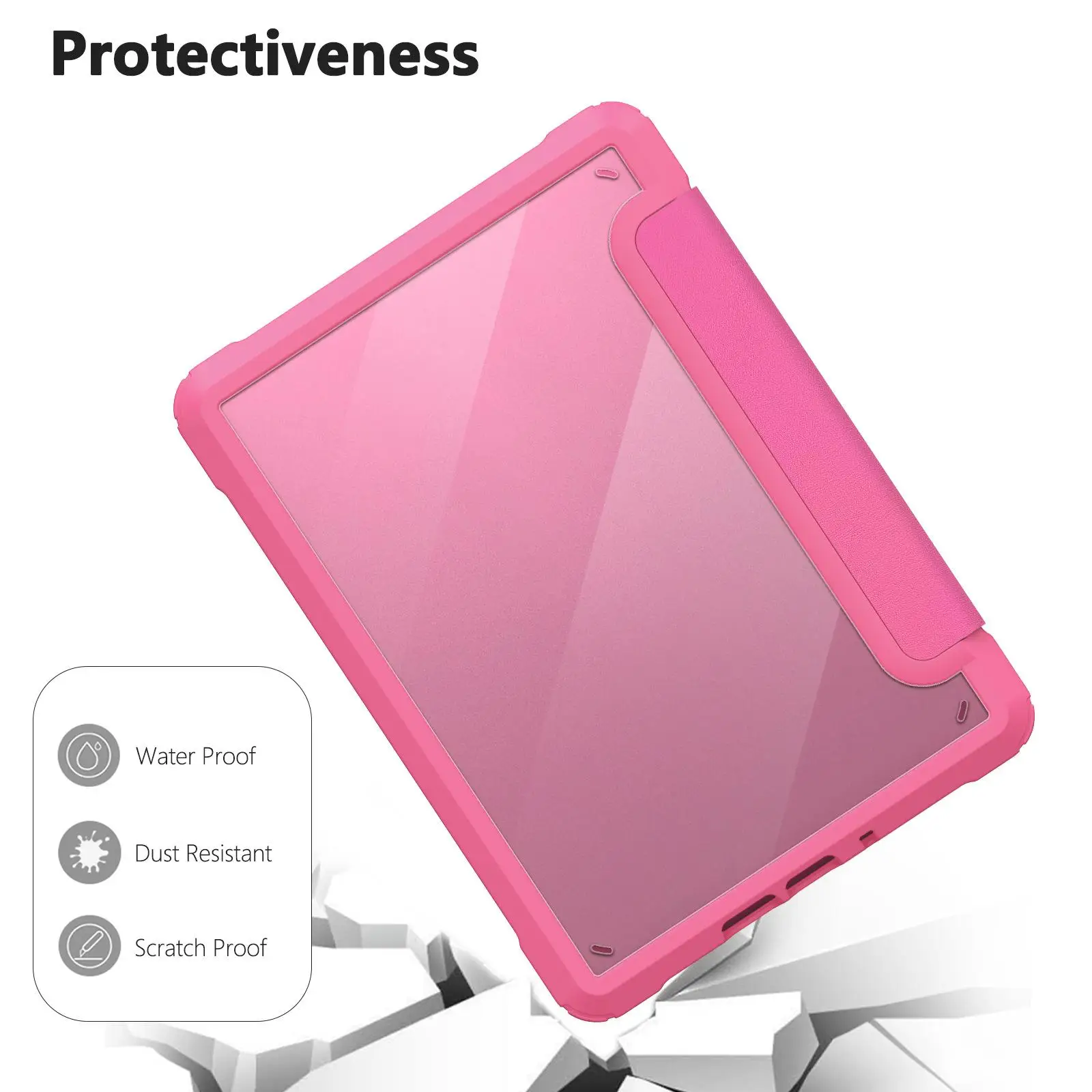 7-inch PU Leather Case For Kindle Paperwhite 12th Gen 2024 EBook Transparent Protective Cover With Auto Wake / Sleep