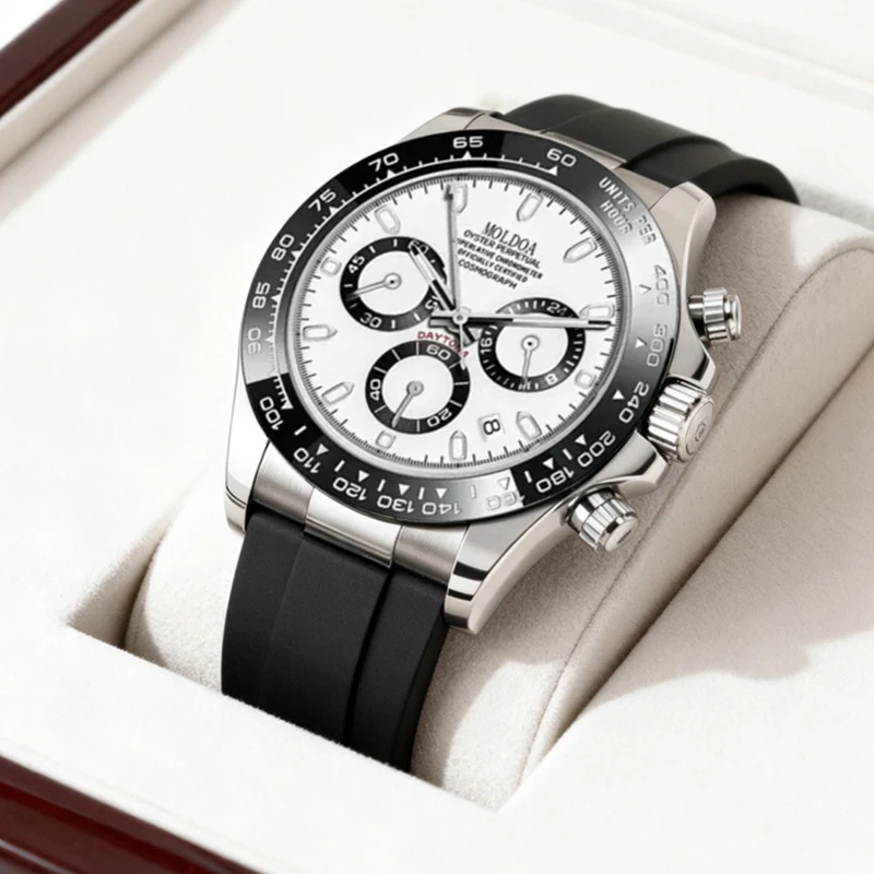 

Мужские серебряные и черные классические кварцевые часы в деловом стиле с тремя циферблатами и силиконовым ремешком.