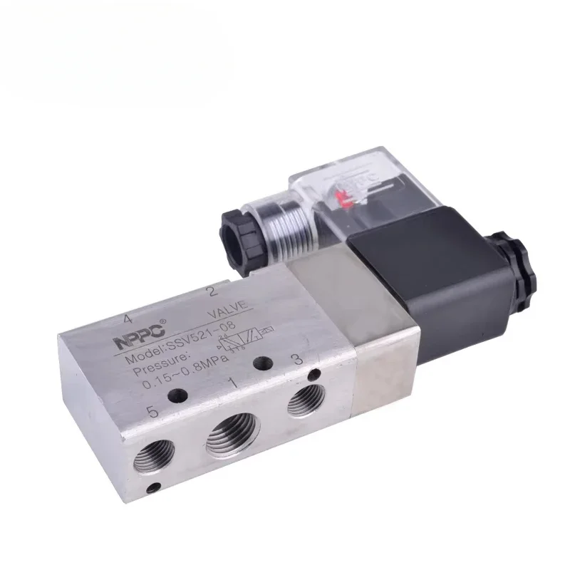 

NPPC Brand Stainless Steel SUS316 SSV521-08 Solenoid Valve Single Head Port Size 1/4 Pipe Mounting Type Manual Operator Support