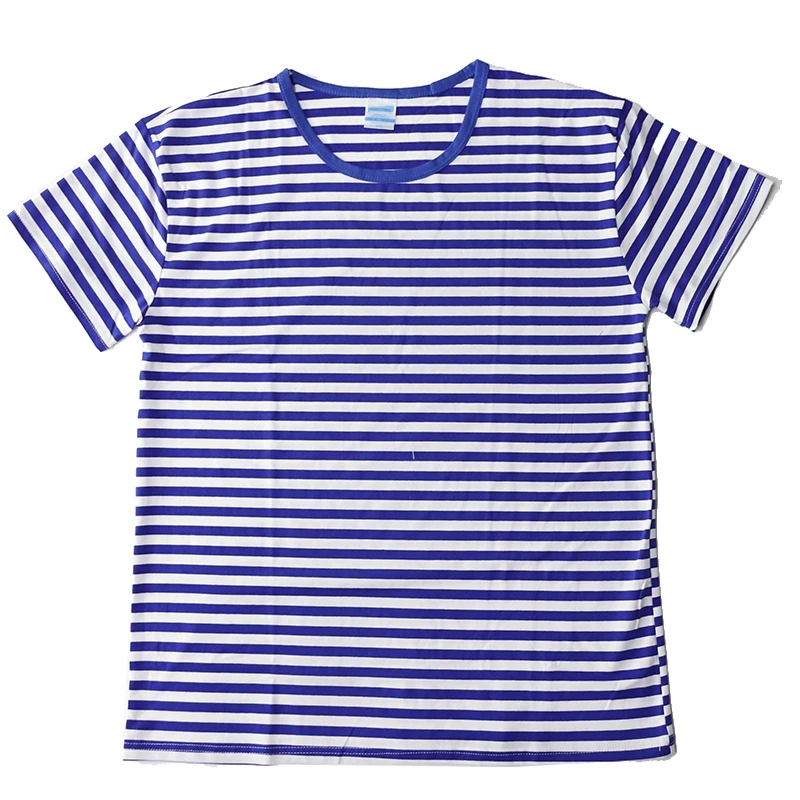 65%cotton 35%spandex Russian Telnyashka T-shirt Striped Blue Russia Army NAVY Special Forces 82n Men T Shirt Tshirts