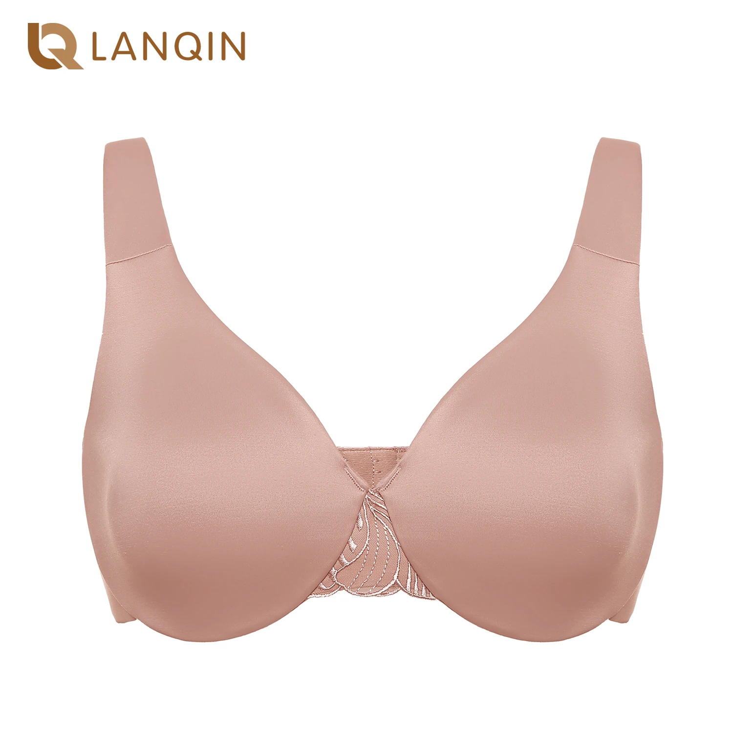 Women\'s Seamless Bra Full Coverage U Back Plus Size Unlined Comfort Underwire Underwear Big Breast E F G 34-40 42 44 46