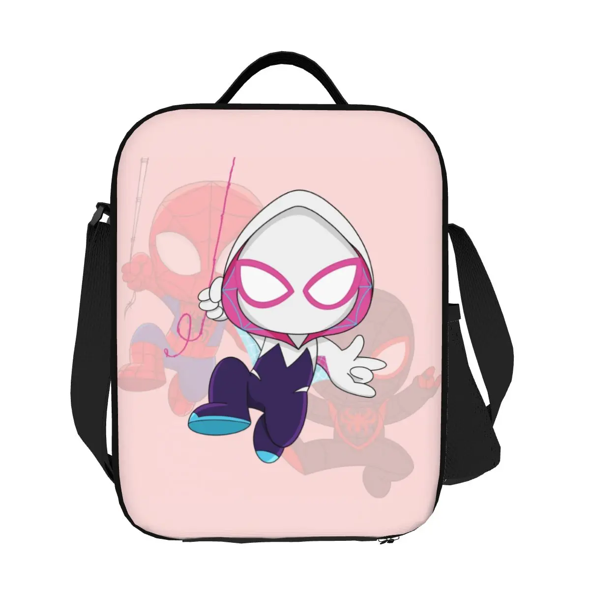 

Custom Ghost Spider Girl Insulated Lunch Bags for Women Resuable Cooler Thermal Food Lunch Box Kids School Children