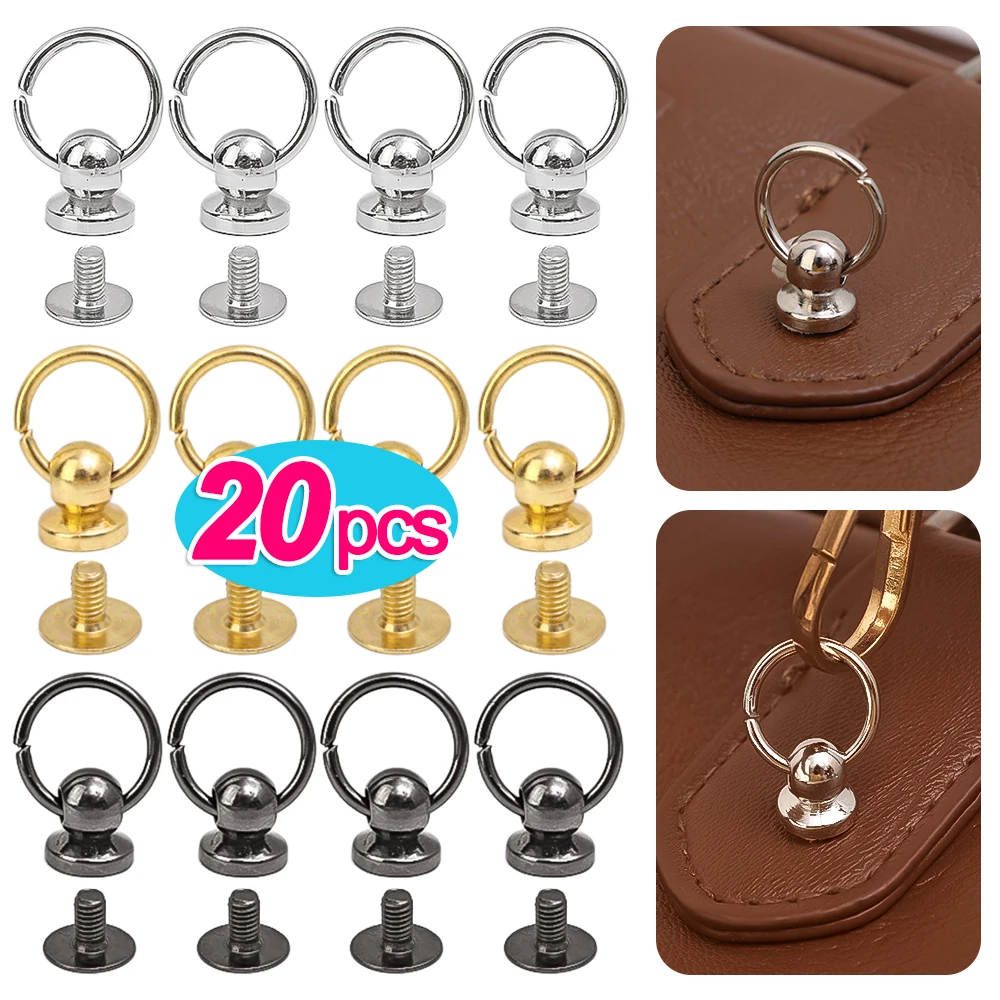 وظيفة كروية مع مسمار مسمار مسمار حلقة برشام ، برأس دائري برغي شيكاغو ، ذهب للملابس ، الجلود الحرفية ، ملحقات الهاتف والأحذية ، 20
