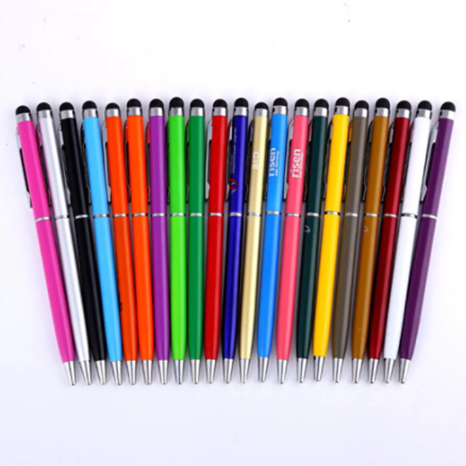 

Hot sales promotional metal ballpoint pen with stylus laser custom logo gift pen engrave personalized design