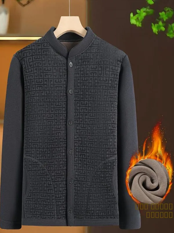 جديد الشتاء Thiened القطن Jaet الدافئة الوقوف طوق أورلون الألياف فضفاض سترة معطف للرجال في منتصف العمر Busin شهم S...