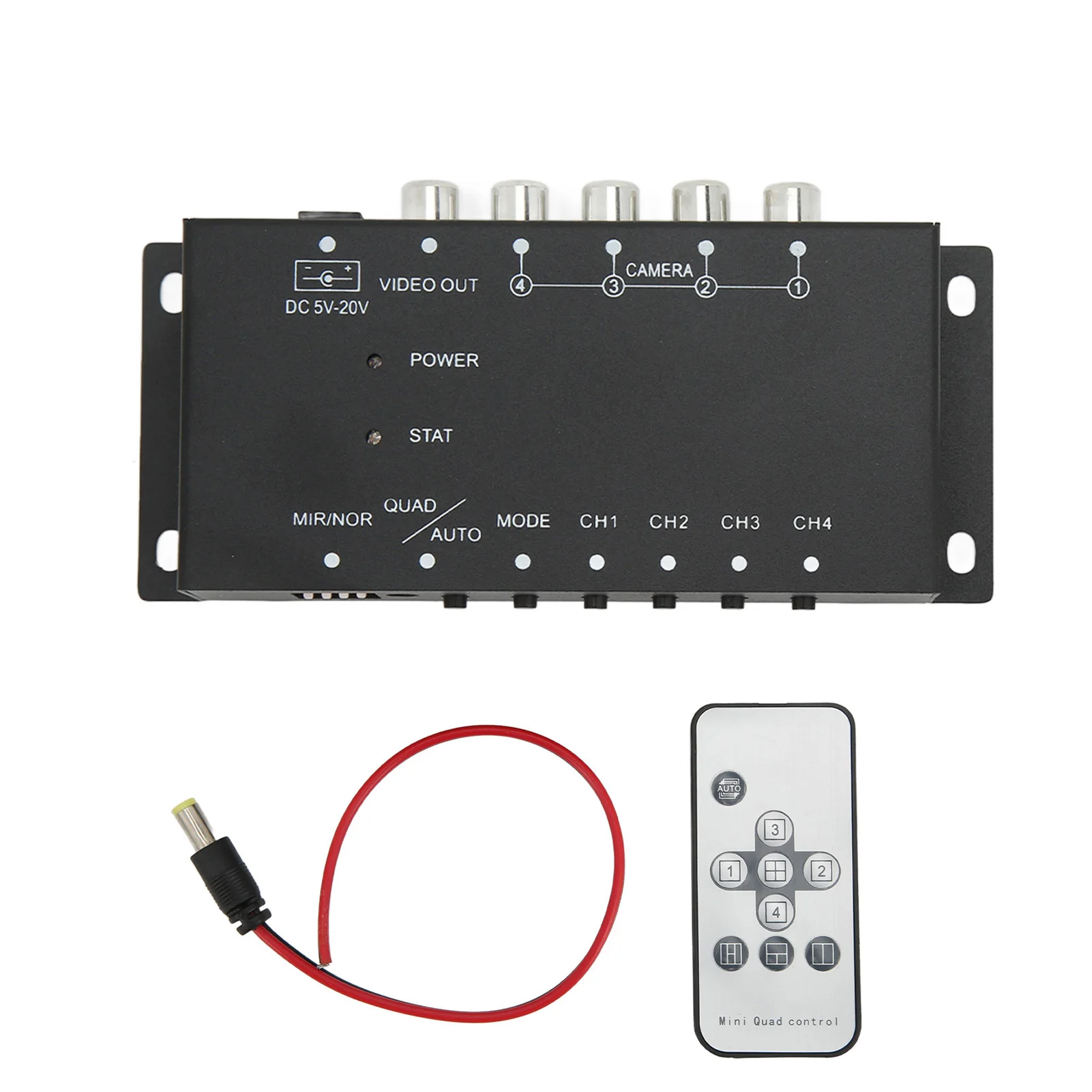 Vehicle Video Splitter Mobile Digital Video Splitter 4 Channel Mini Video Splitter 720P for Buses Tank Trucks Boats Yachts
