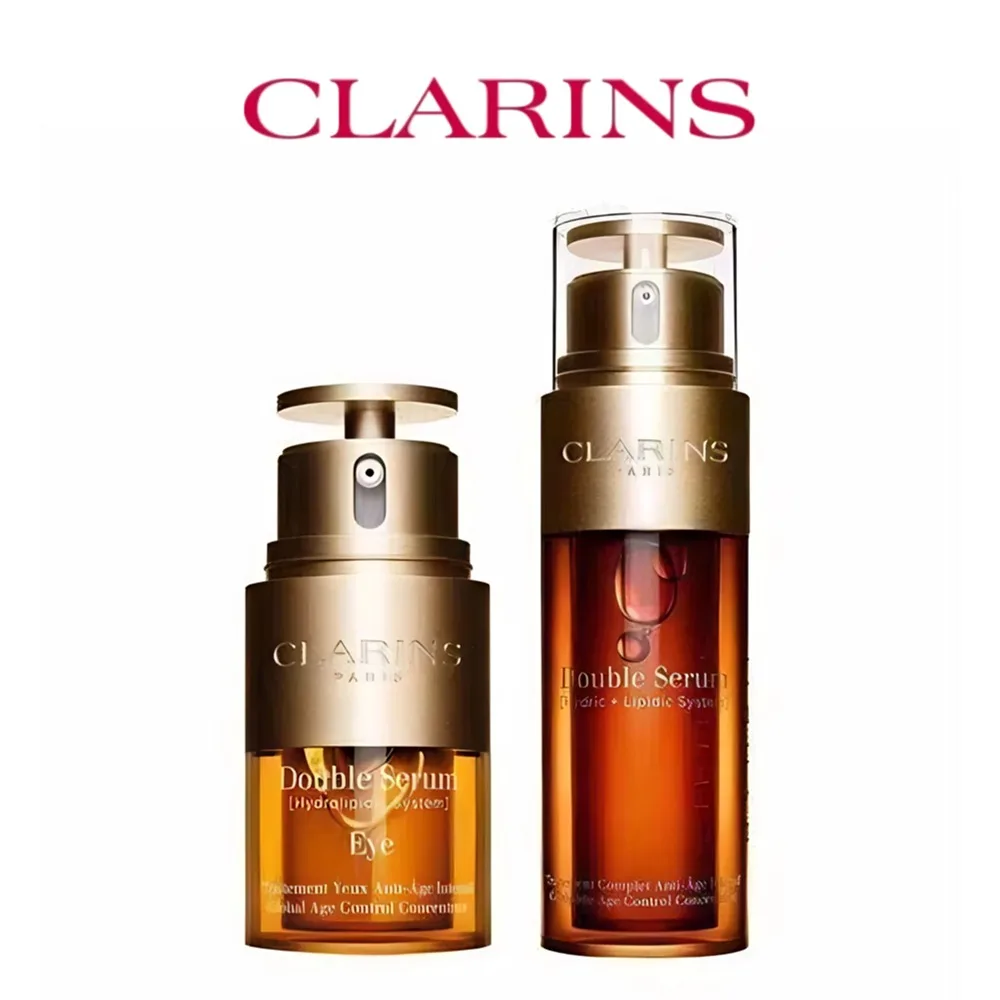 

Clarins Double Serum Revitalizing Duo Set (Serum 50ml + Eye Concentrate 20ml), Original Clarins Skincares For Women/Men Beauty
