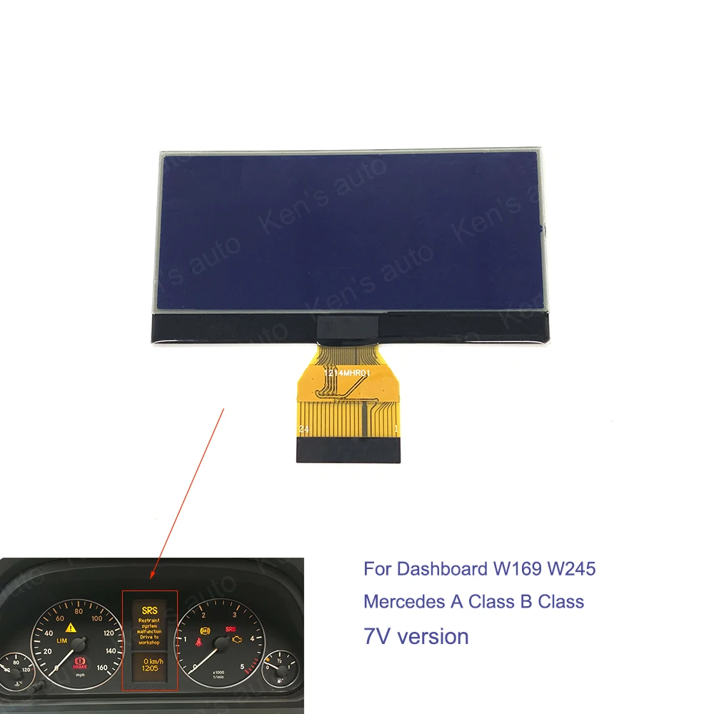 Für Mercedes A B Klasse W169 W245 7V Instrumentencluster LCD-Display 97,5x50mm A1695400448 0263643242 – Detail 1