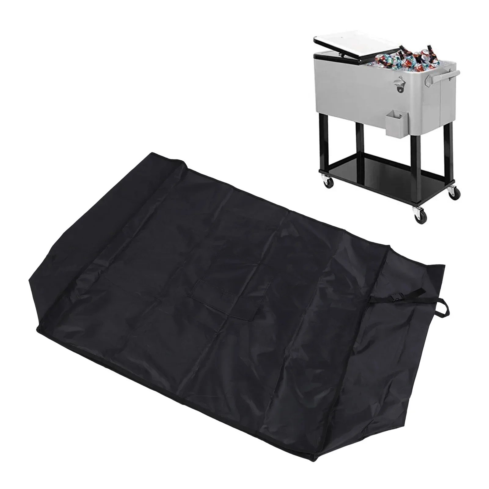 Patio Cooler Cart Cover Fits For Most 80 Quart Rolling Cooler Cart Oxford Cloth Water Resistant Ice Chest Protective Cover For