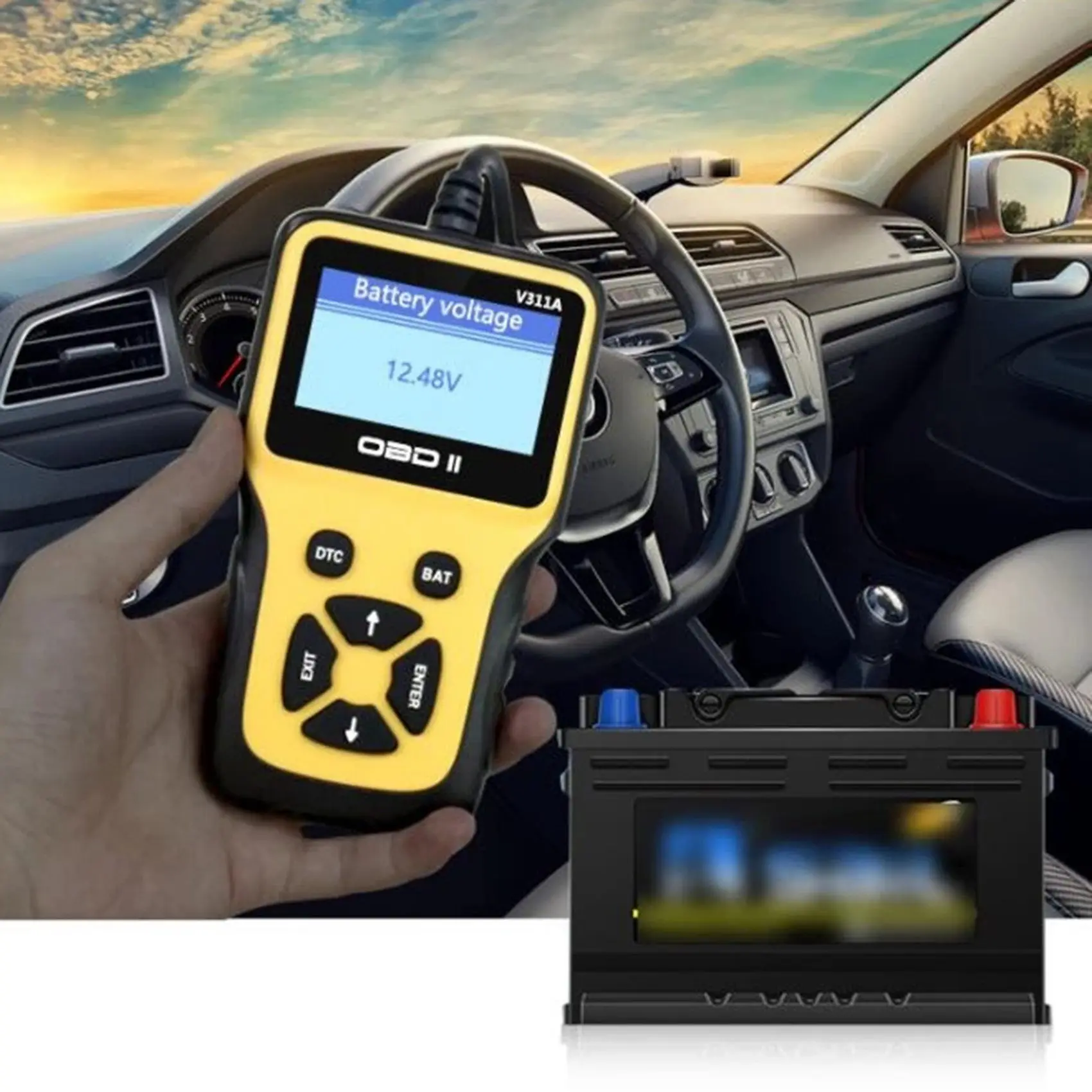 V311A ELM327 Auto Diagnosis Tool Code Reader OBD II Scanner Fault Light Repair Tool Support Vehicle 9 Standard