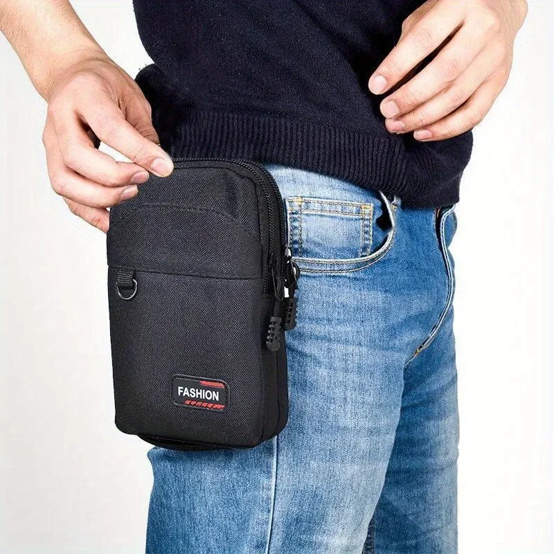 Three Layers Outdoor Military Waist Men Phone Pouch Camping Hunting Tactical Waist Bag Black Outdoor Tactical Bag