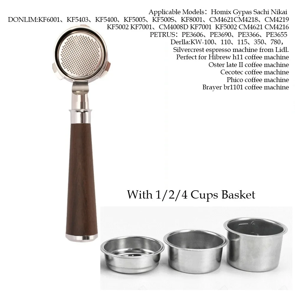 51mm Bottomless Portafilter Compatible with CASABREWS CM5418, 3700Essential, Mr. Coffee Espresso and Cappuccino Machine, Wirsh