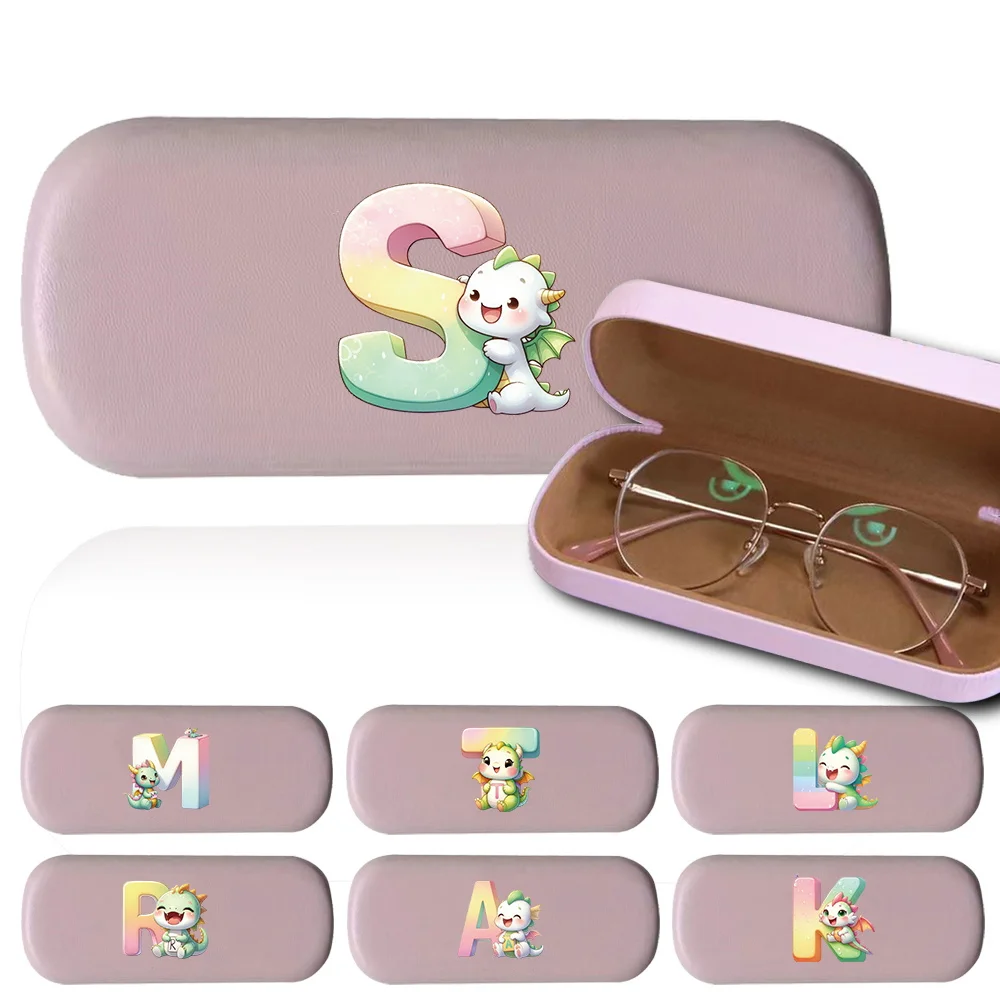

Pu Glasses Storage Box Dustproof Eyeglass Organizer Sunglasses Myopia Case Cartoon Animal Initial Name 26 Letters Pattern
