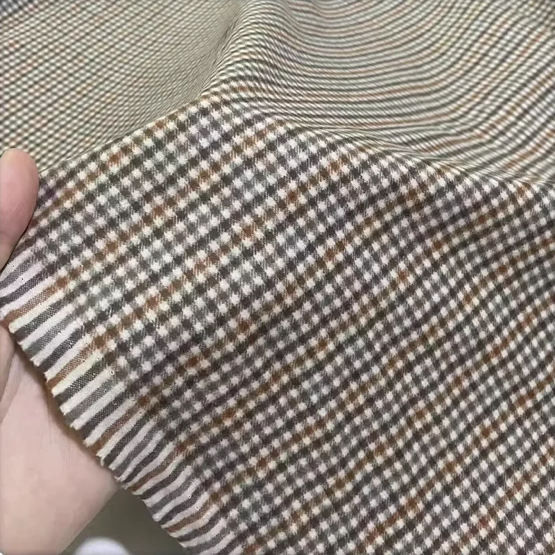 

Thickened Fabric Coffee Green Brushed Plaid Shirt Dress Jacket Sofa Fabric