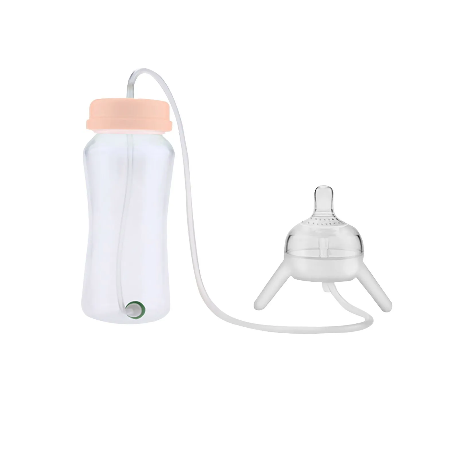 Separate child-mother baby bottle with long straw imitation milk weaning bottle