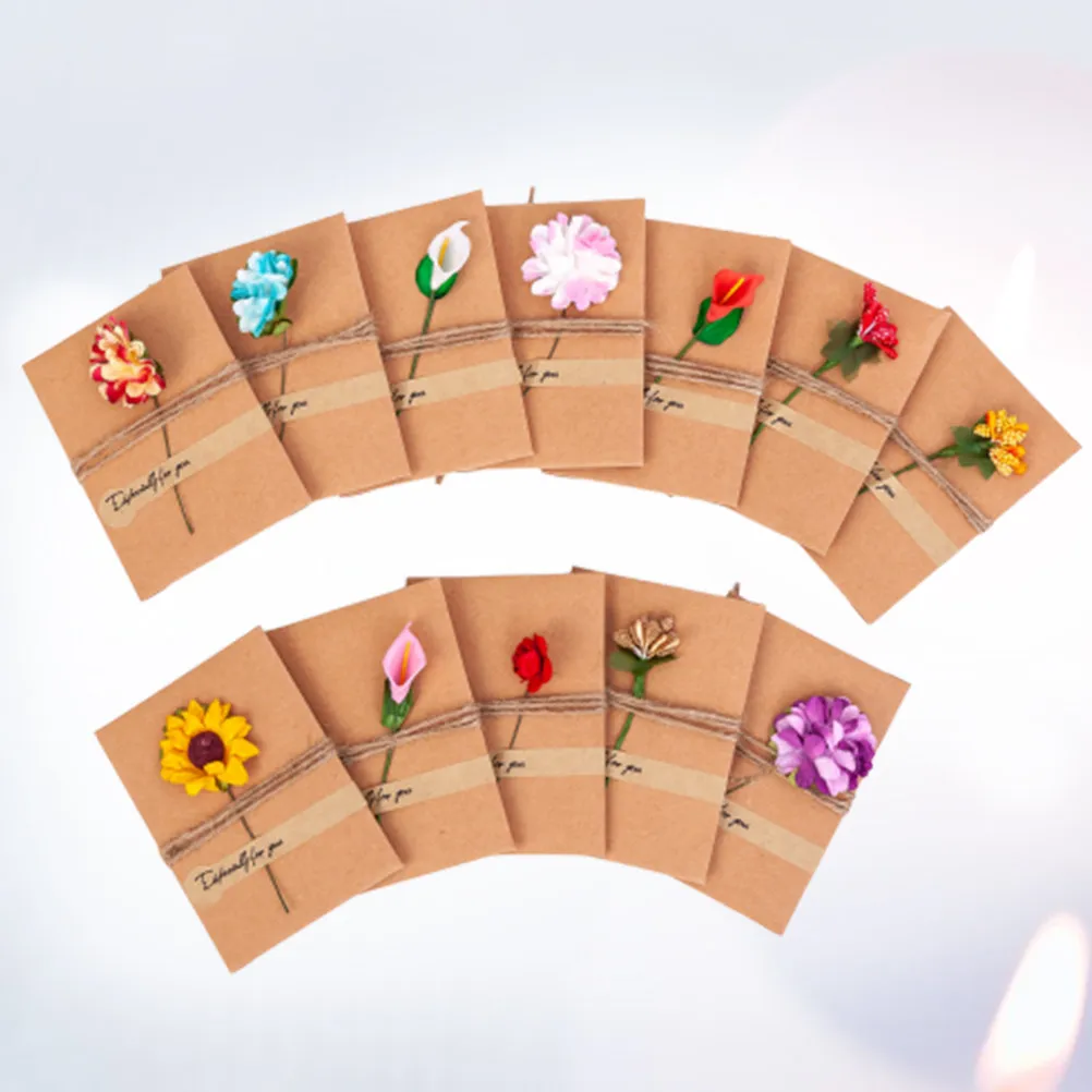 

12Pcs Sophisticated Floral Invitation Card Set Elegant Engraved Patterns Fresh Color Iridescent Paper Perfect Gift for Wedding