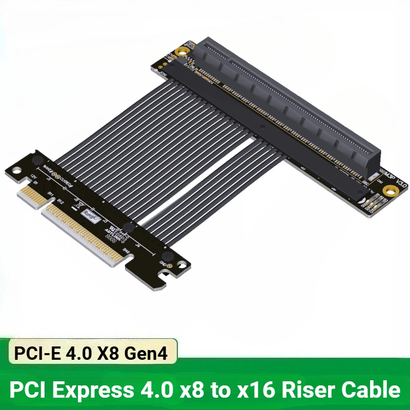 

ADT-Link PCI-E 4.0 x8 to x16 Riser Cable Male to Female Adapter for RTX GTX Rx Graphics Cards AMD NVIDIA GPU ETH Mining Extender