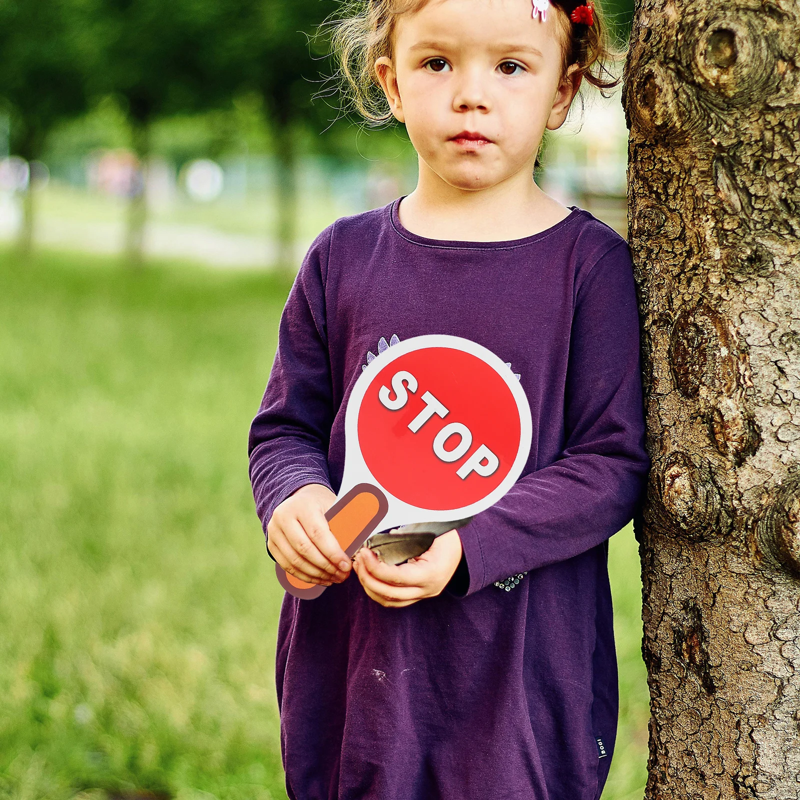 2pcs Handheld Stop Sign Double-Sided Traffic Paddle Red Green Light For Kids Teaching Safety Game Portable Classroom Use Non-Rc
