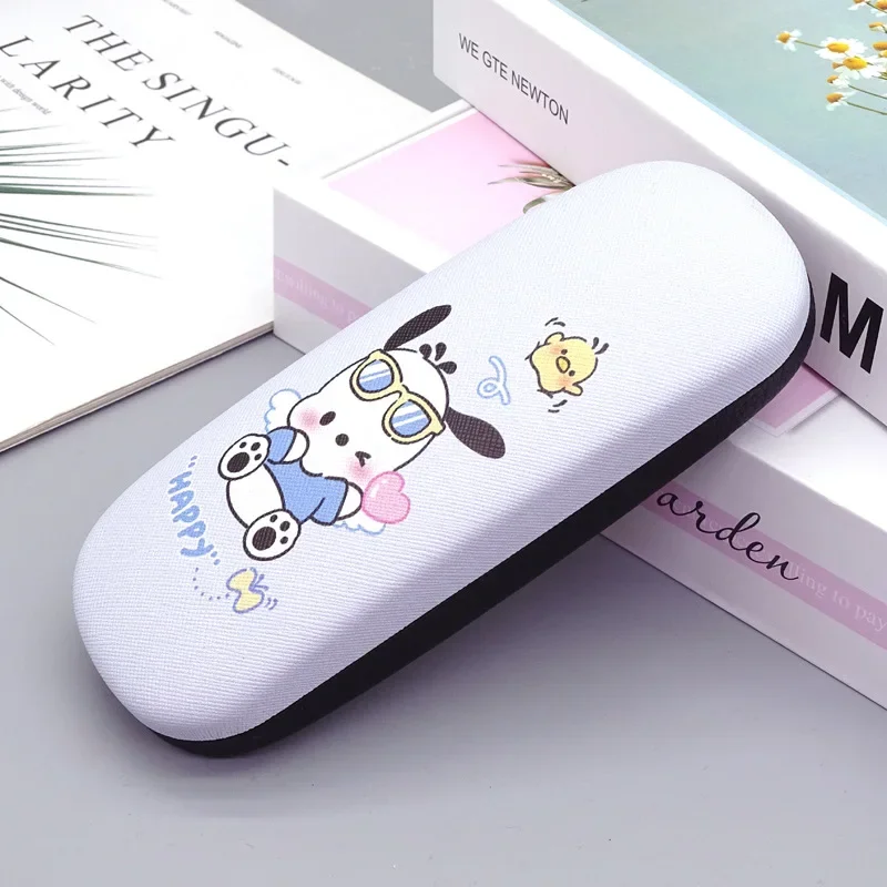 Cinnamoroll Kuromi Anime Kawaii Sanrio kacamata kasus siswa lucu kartun Pochacco kotak penyimpanan kaca hadiah yang indah untuk anak-anak