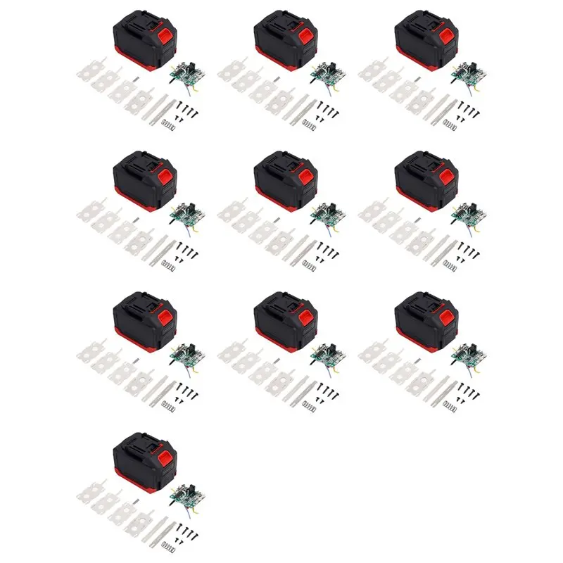 【NEWLY】10X Battery Case+Lithium Battery Protective Board For 15-Cell Battery Tool Battery Case Circuit Board Kit